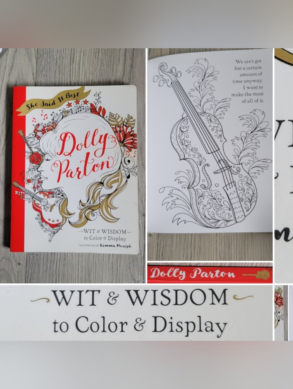 She Said It Best: Dolly Parton Wit & Wisdom to Color & Display Coloring Book